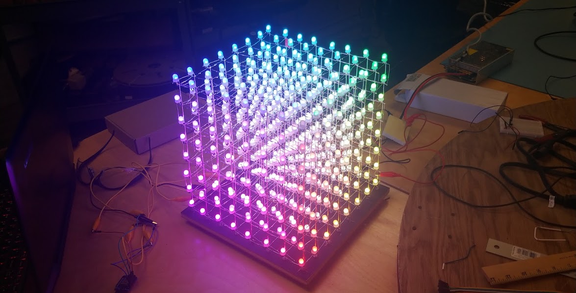 LED Cube viewed from corner